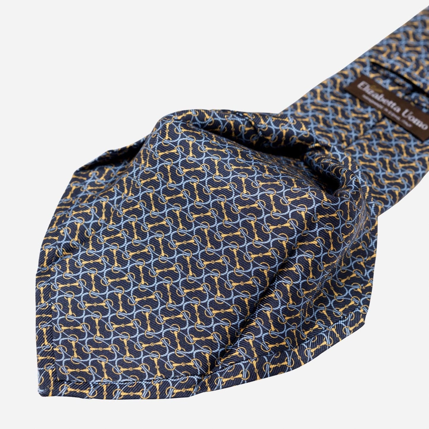 Palio - Printed Silk Tie - Navy - Solstik