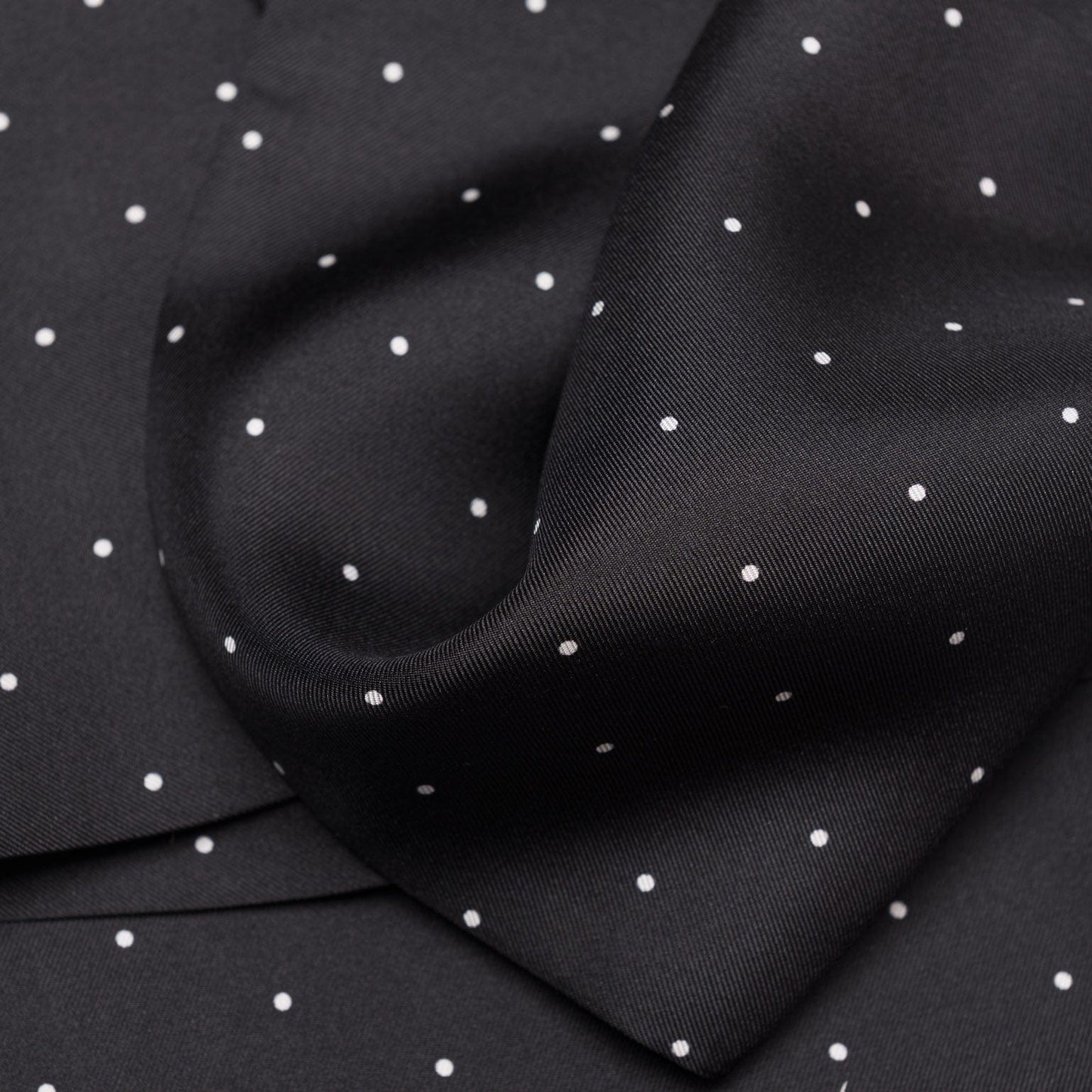 Savona - Slim Silk Scarf - Black - Solstik