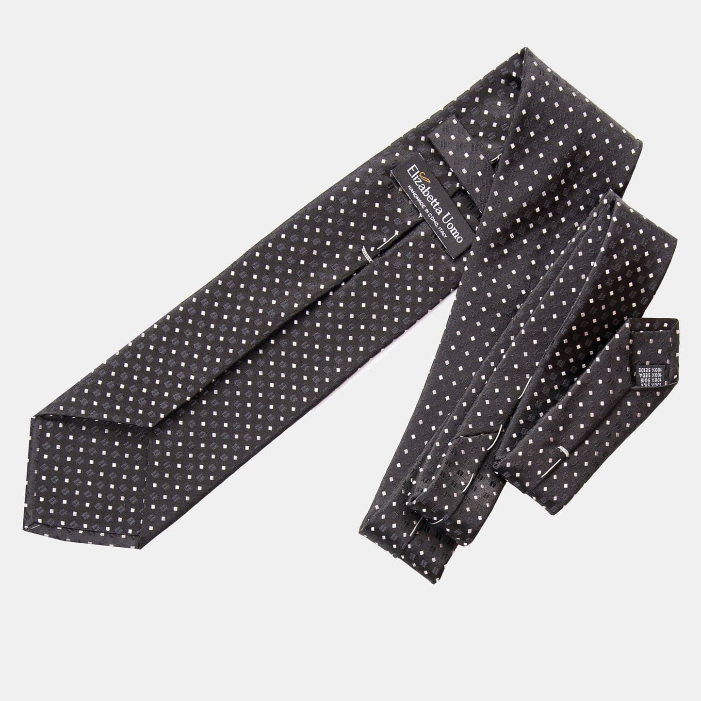 Barbera - Silk Jacquard Tie - Black - Solstik
