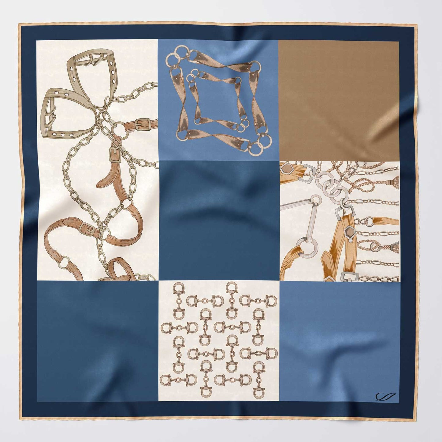 San Siro - Silk Neckerchief - Blue - Solstik