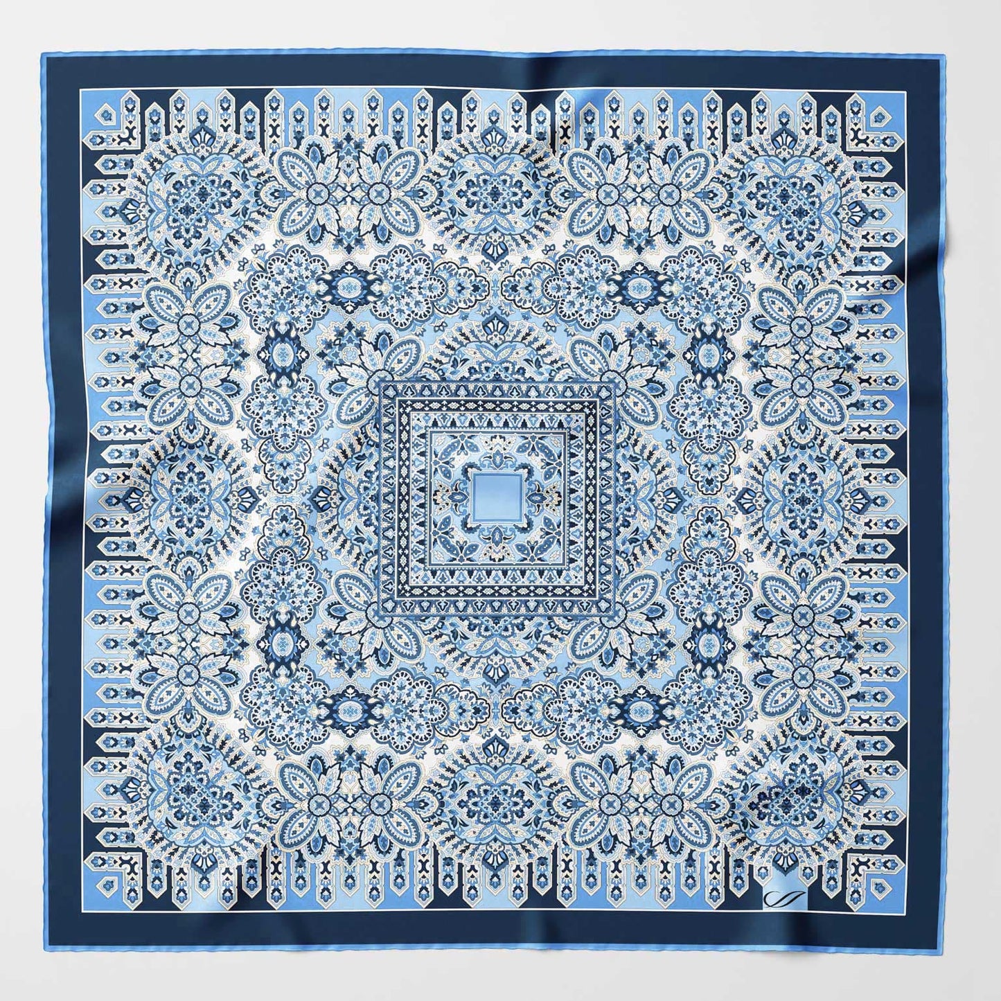 Messina - Silk Neckerchief - Azure - Solstik