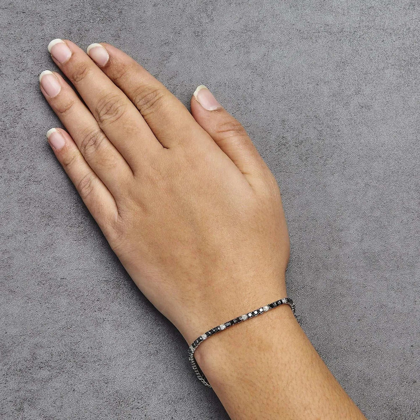 .925 Sterling Silver Diamond Harmony Bracelet 7.25" - Solstik