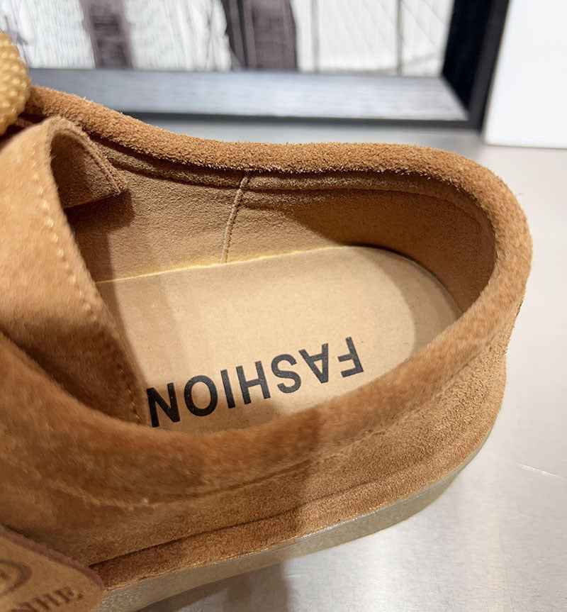 New Thickness Lace Up Casual Retro Authentic Leather British Style Women's Shoes