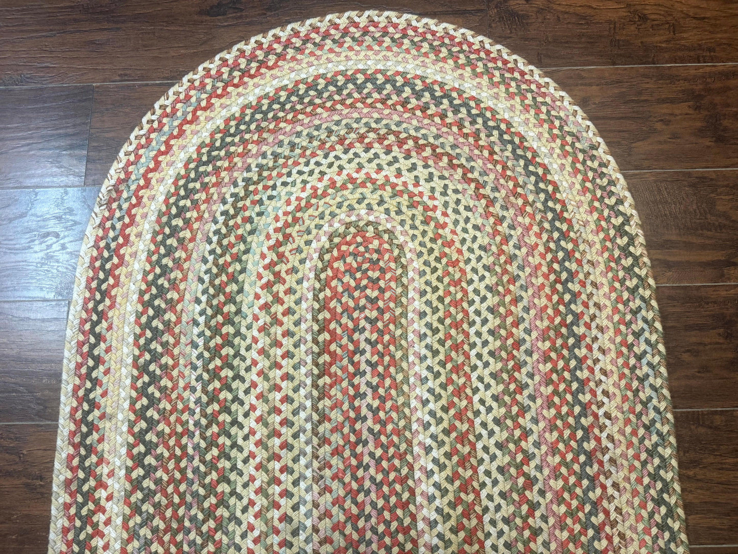 Braided American Oval Rug 3x5, Multicolor, Hand Braided
