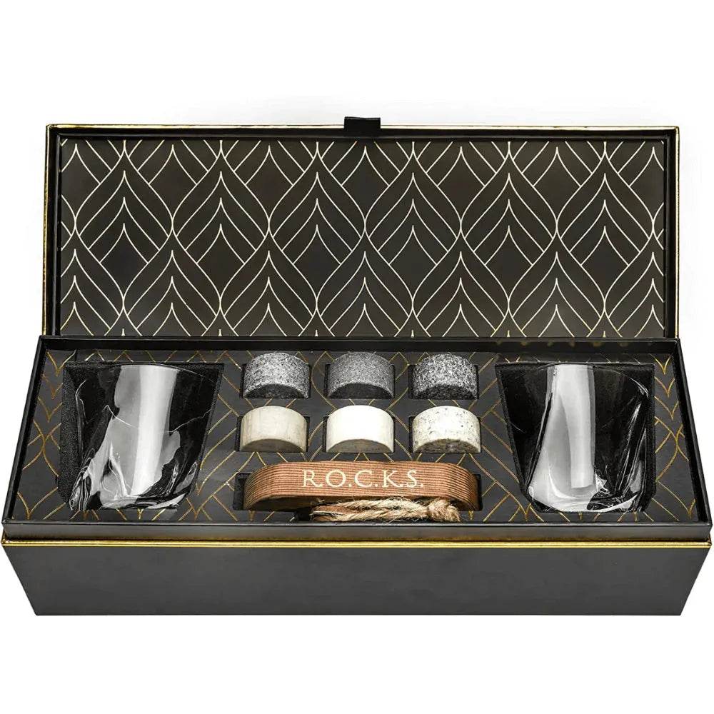 Whiskey Connoisseur's Choice Set - Stones & Twist Glass - Solstik