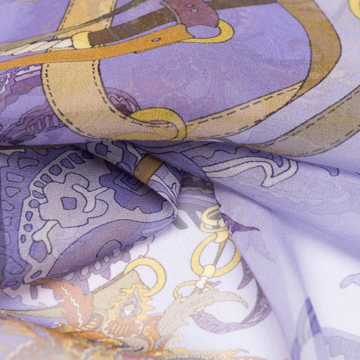 Alessandra - Long Silk Scarf - Purple - Solstik