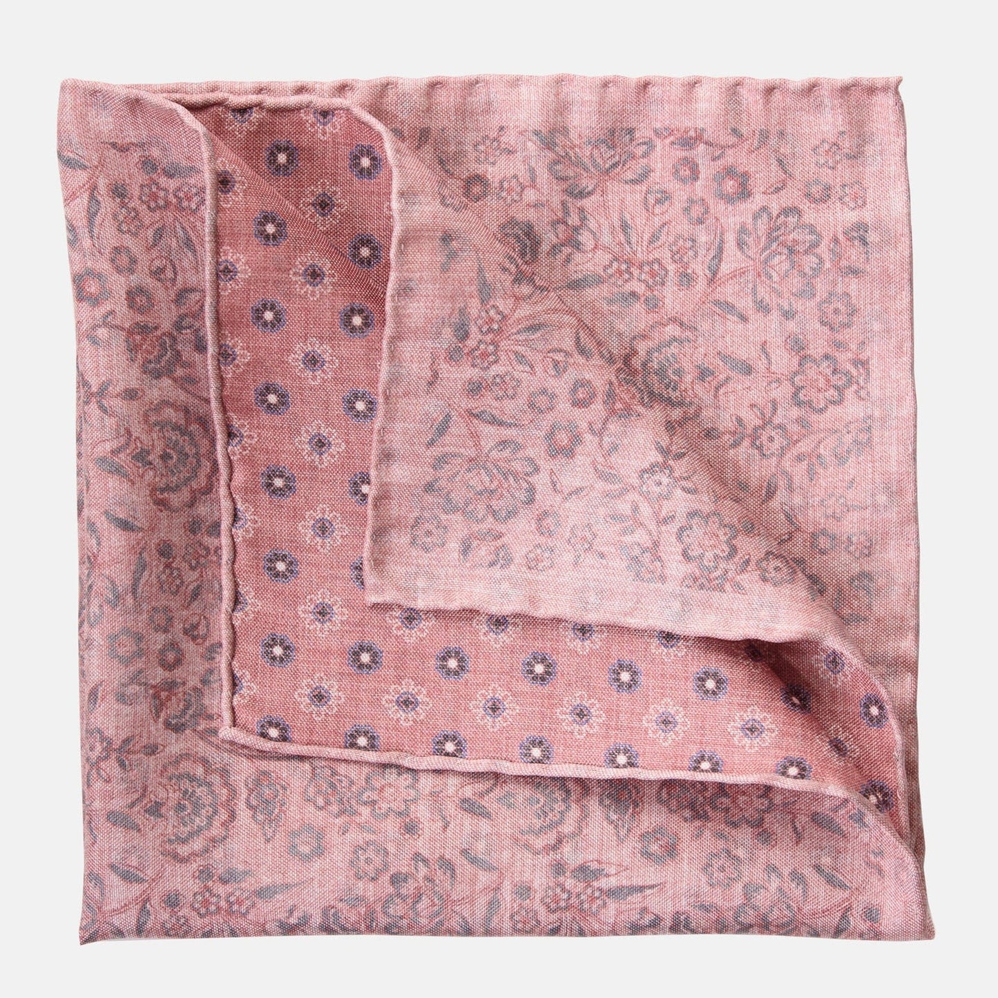 Pascal - Double Sided Silk Pocket Square - Blush - Solstik