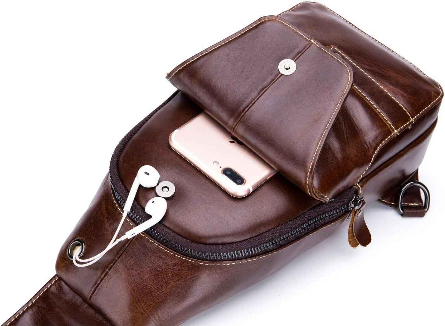 FR Fashion Co. Men's Premium Leather Sling Bag