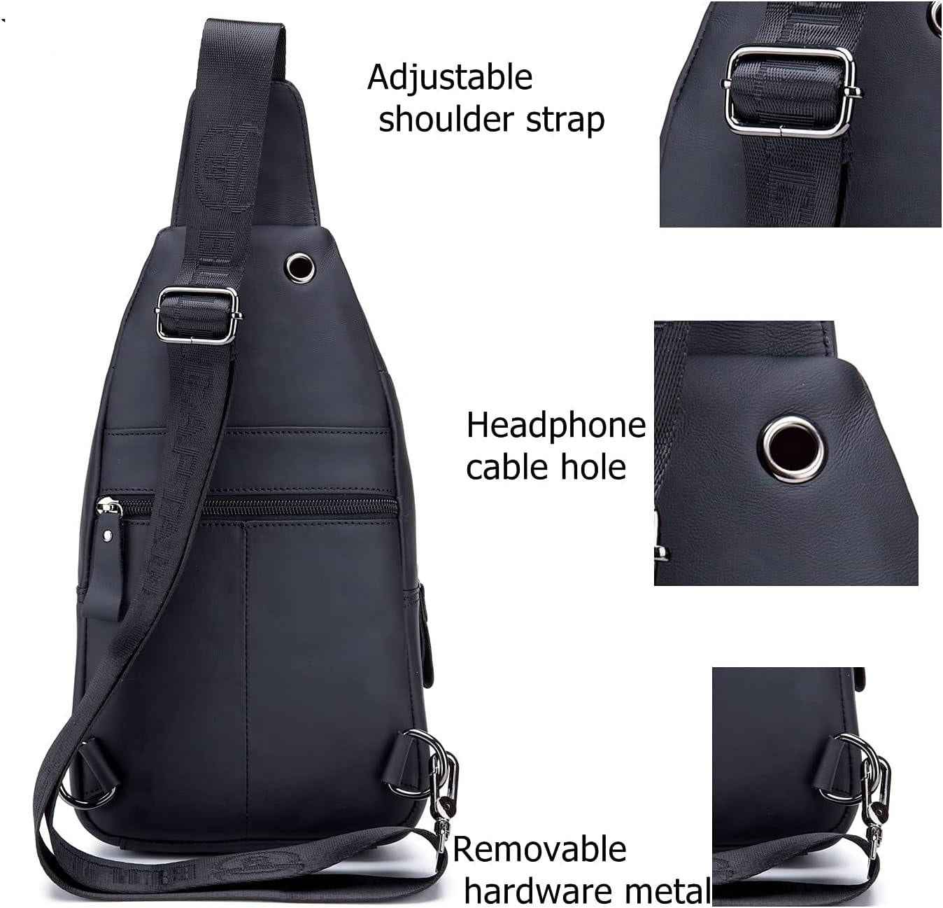 FR Fashion Co. Casual Leather Chest Bag