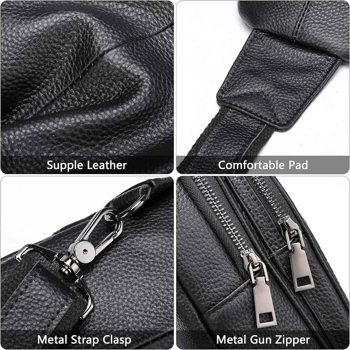 FR Fashion Co. Full-Grain Leather Crocodile Bag