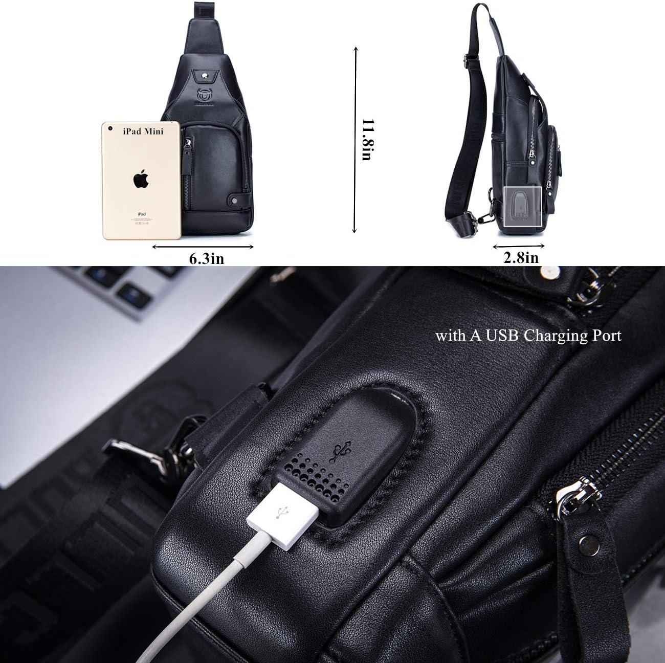 FR Fashion Co. Classic Urban Leather Sling Bag