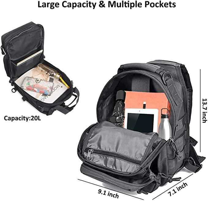 FR Fashion Co. MOLLE Tactical Crossbody Sling Bag