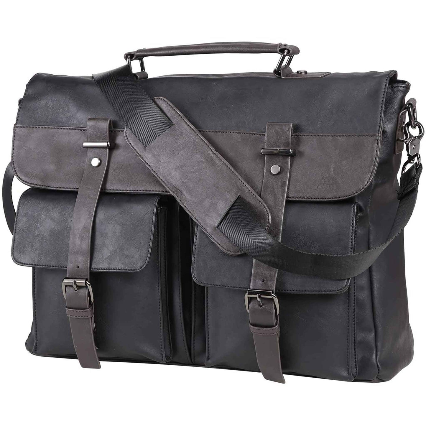 FR Fashion Co. 16" Men's Leather Messenger Bag