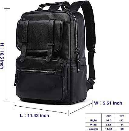 FR Fashion Co. 17" Men's Leather Travel Backpack