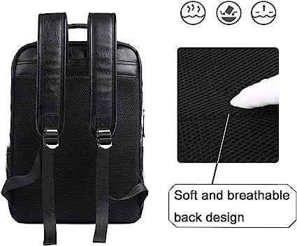 FR Fashion Co. 17" Men's Leather Travel Backpack