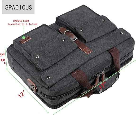 FR Fashion Co. 18" Men's Canvas Laptop Messenger Bag
