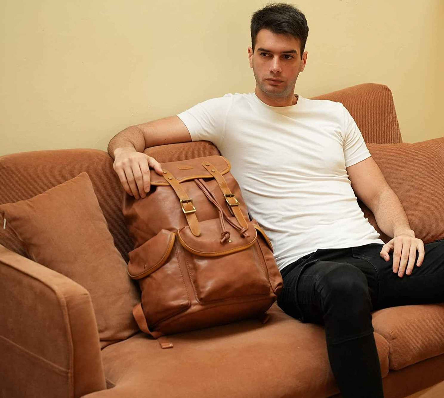 FR Fashion Co. 15.6″ Vegan Leather Laptop Backpack