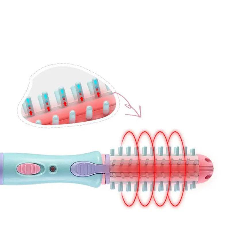 2 in 1 Mini Ceramic Curling Iron Brush - Solstik #