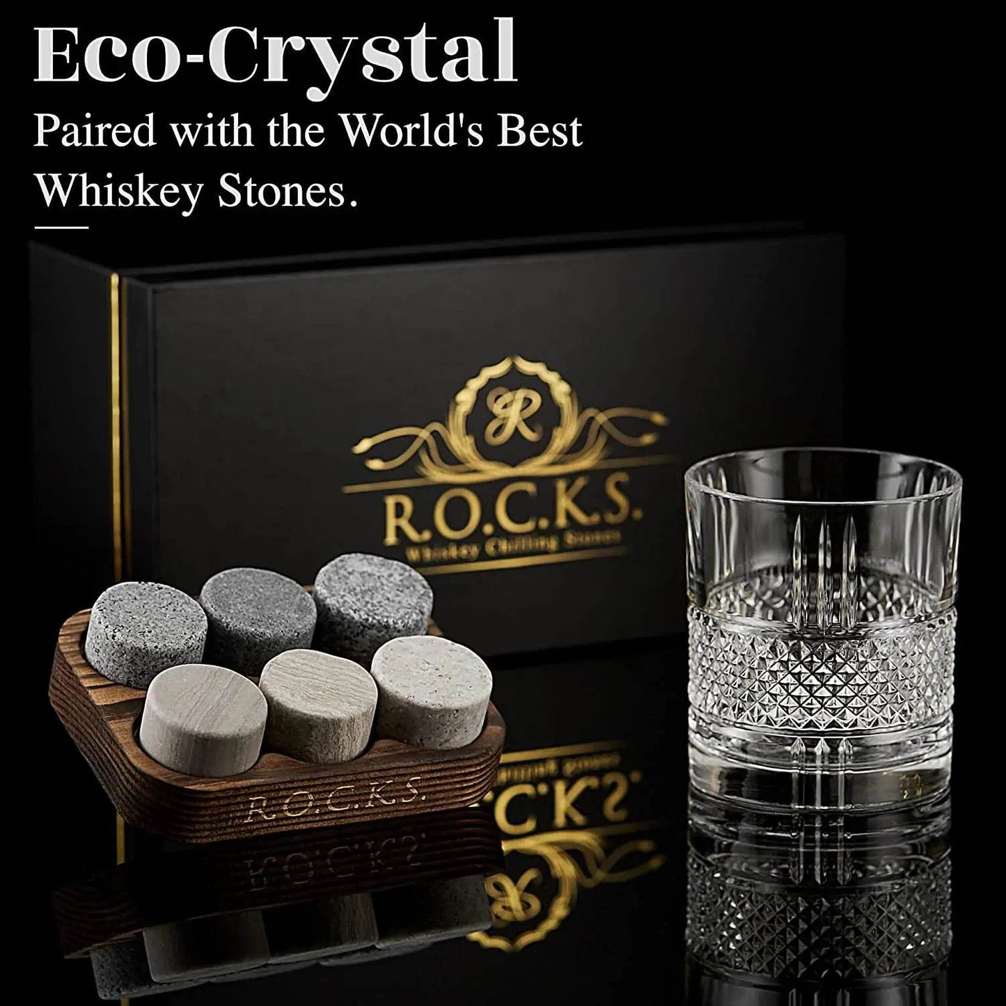Luxury Whiskey Connoisseur Set - Stones & Glass - Solstik