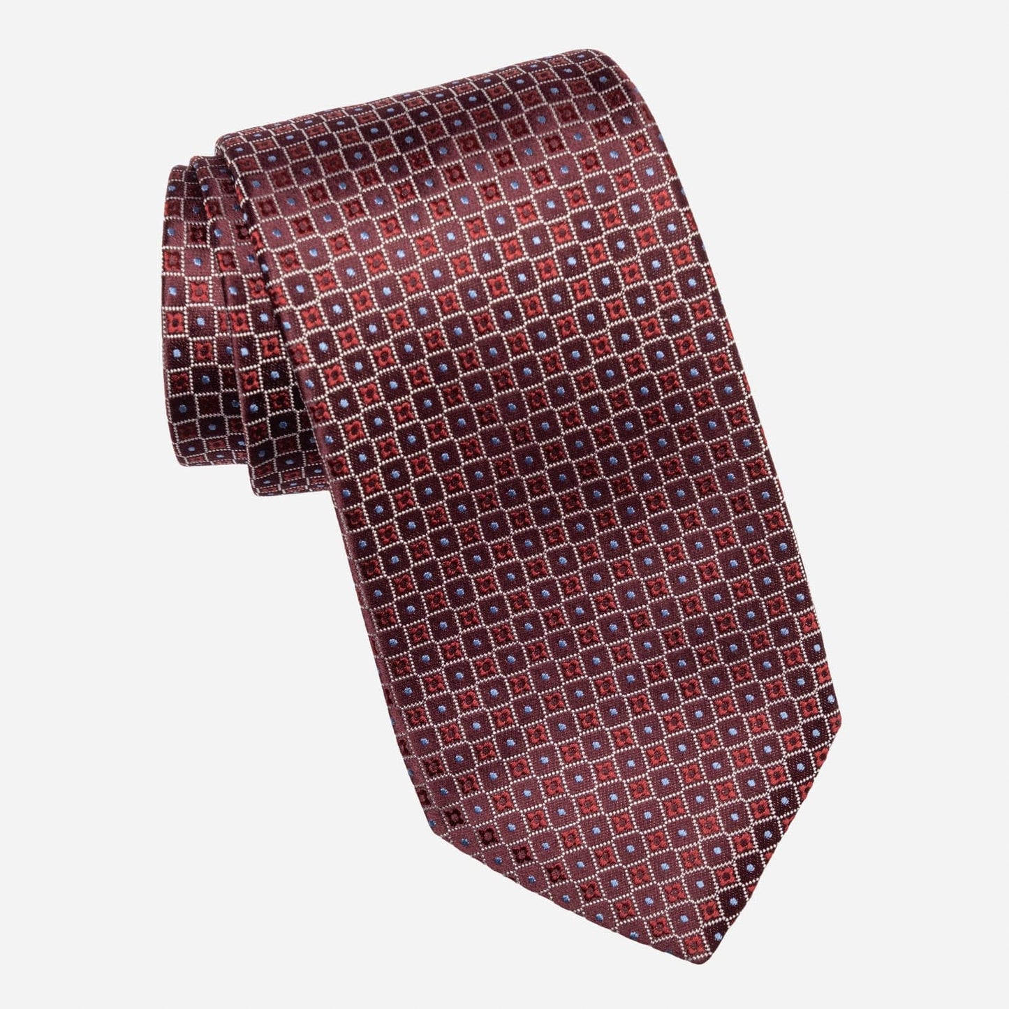 Ravenna - Silk Jacquard Tie - Burgundy - Solstik