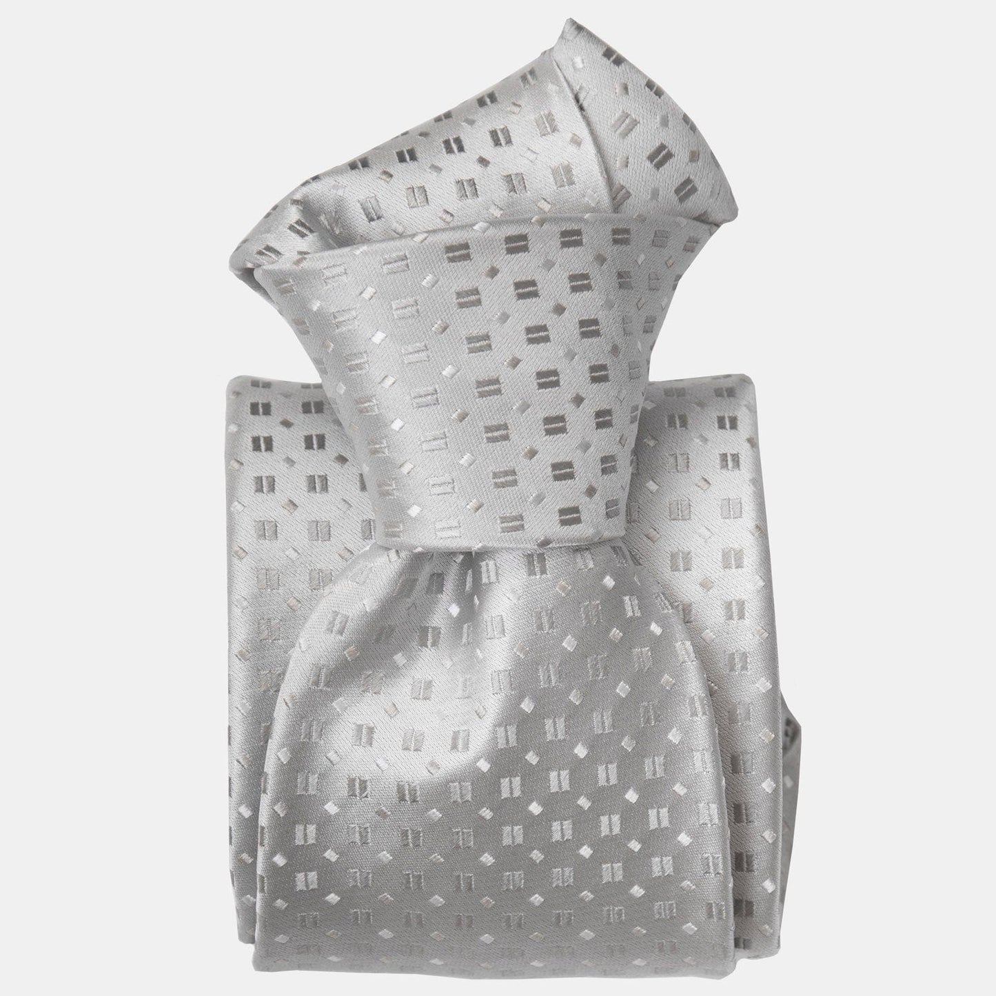 Barbera - Silk Jacquard Tie - Silver - Solstik