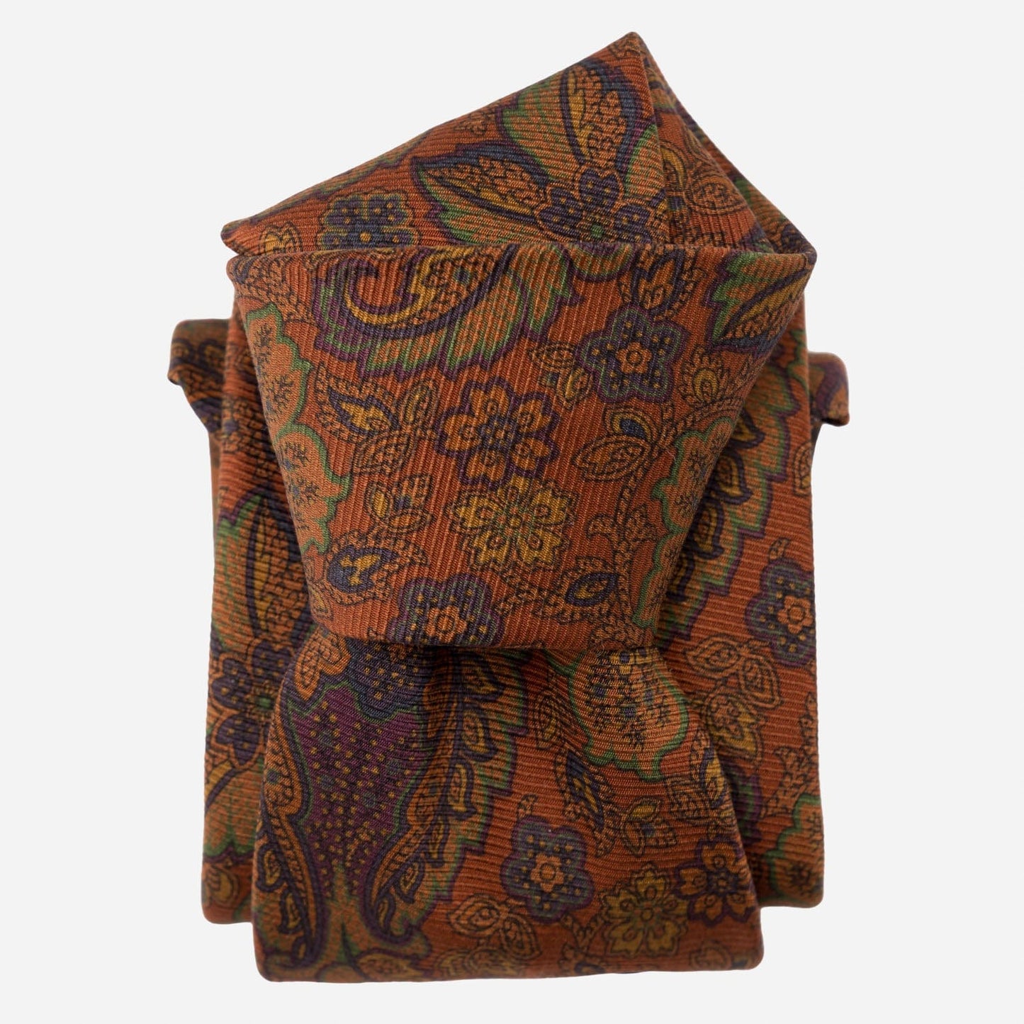 Trevi - Printed Madder Silk Tie - Ginger - Solstik