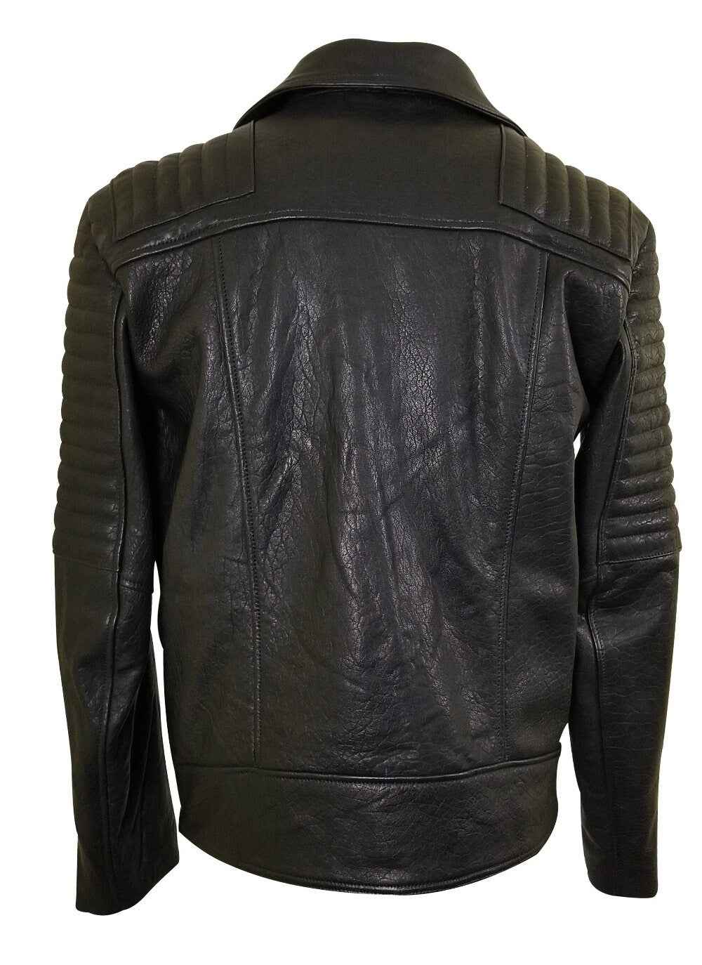 Handmade Bubble Textured Biker Style Leather Jacket