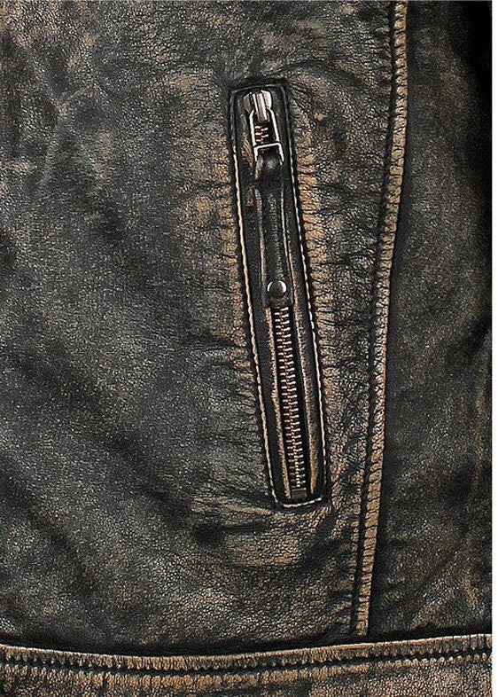 Handmade Men's Prato Black Leather Jacket