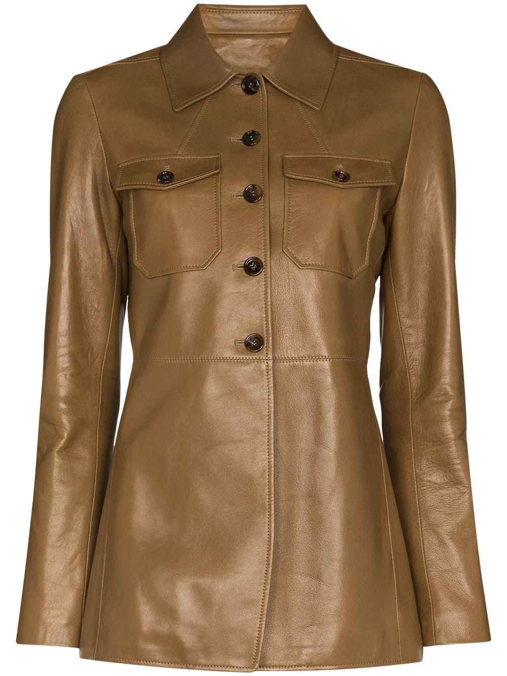 Handmade Single-Breasted Fitted Leather Jacket
