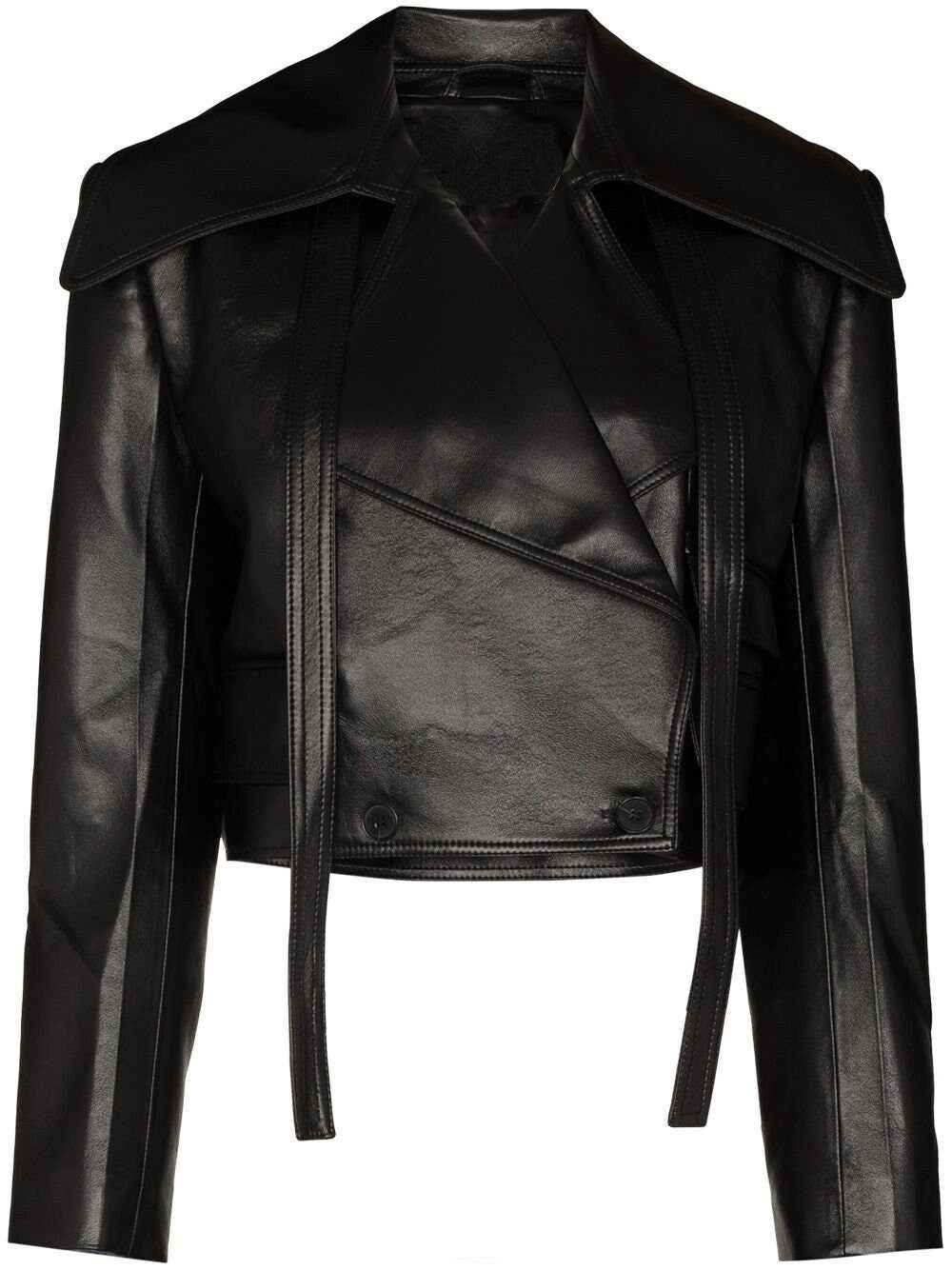 Handmade Cropped Faux-Leather Jacket