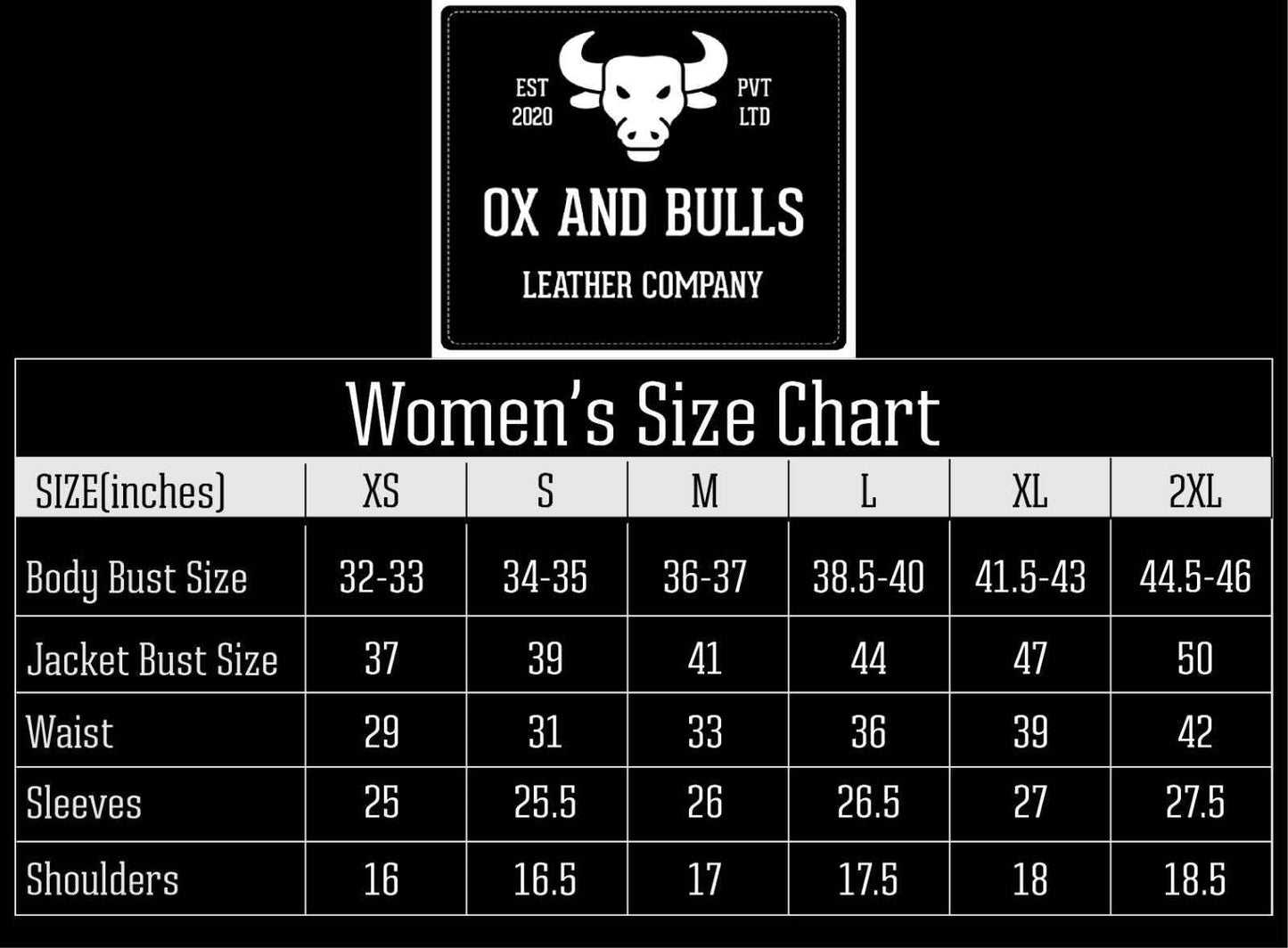 Oversized Womens Black Classic Bikers Jacket for Women's Retro Bomber Leather Jacket Handcrafted & Designed by Ox and Bulls