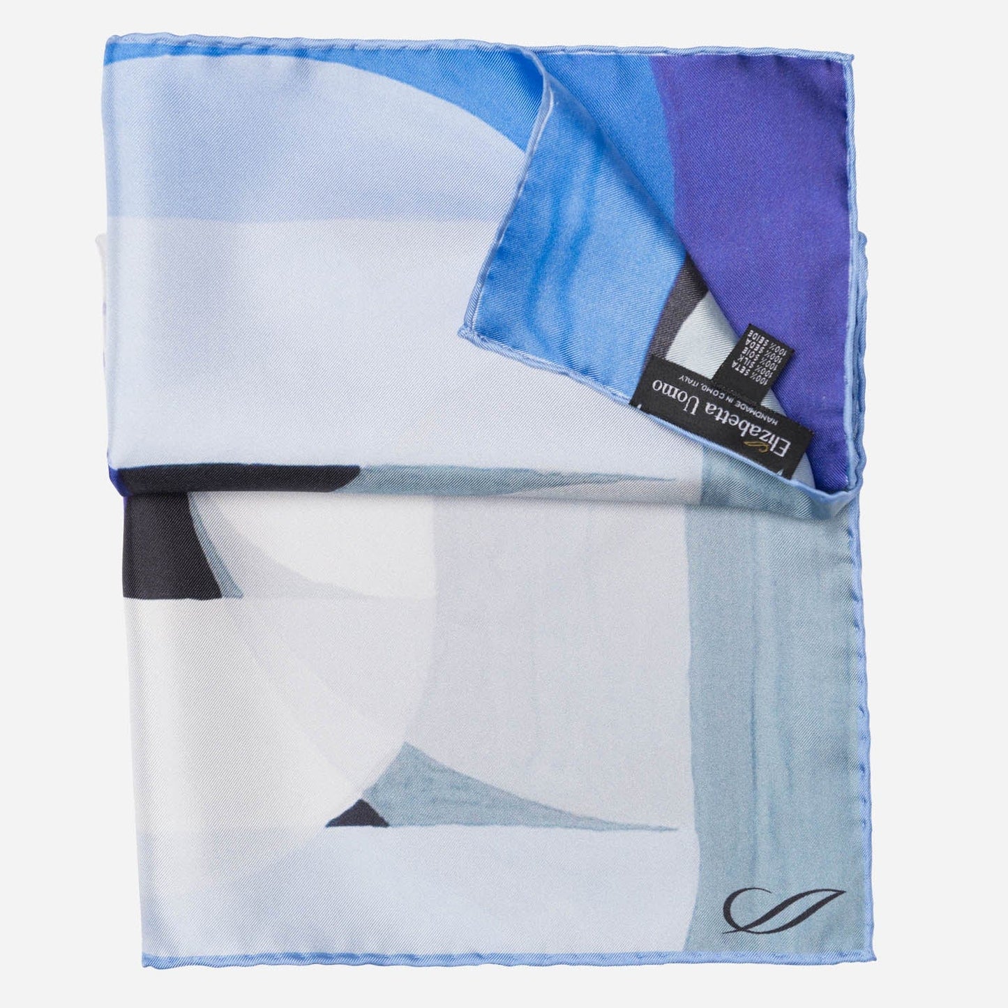 Harmony - Silk Pocket Square - Blue - Solstik