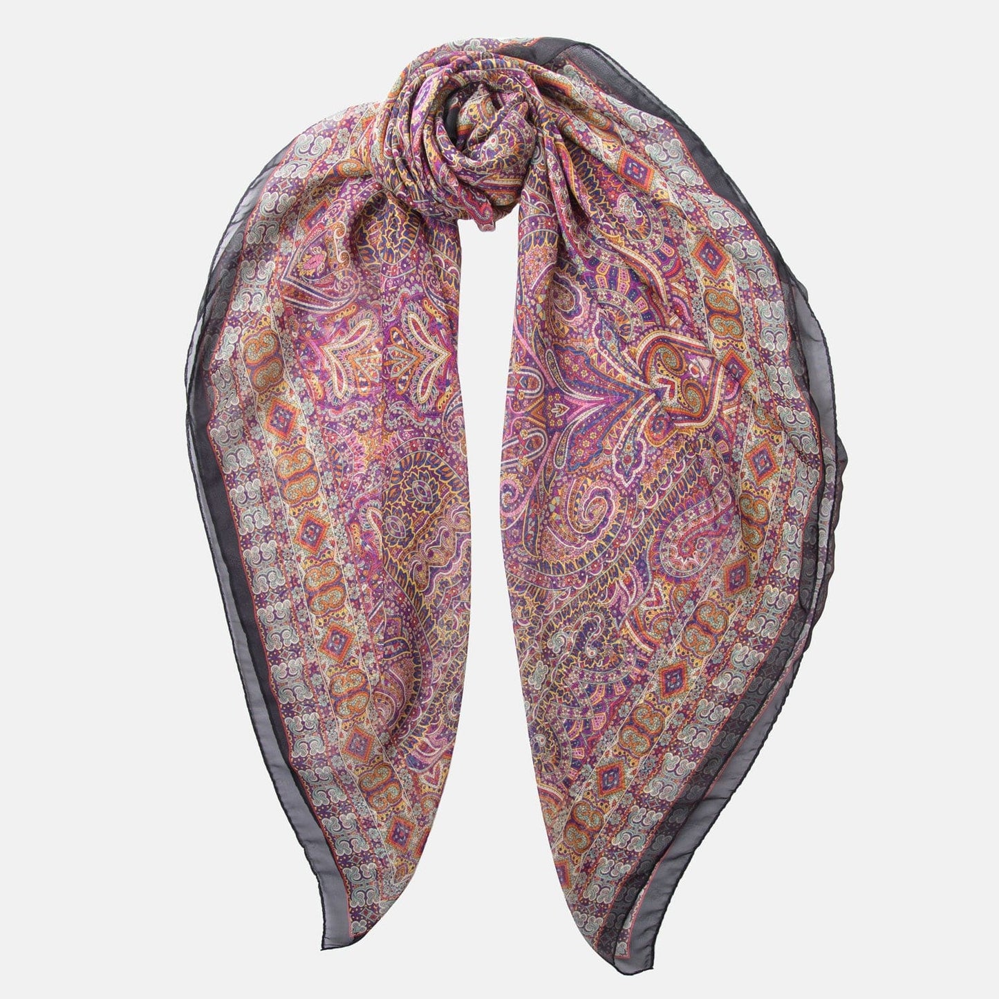 Ambra - Silk Scarf Shawl - Multicolored - Solstik