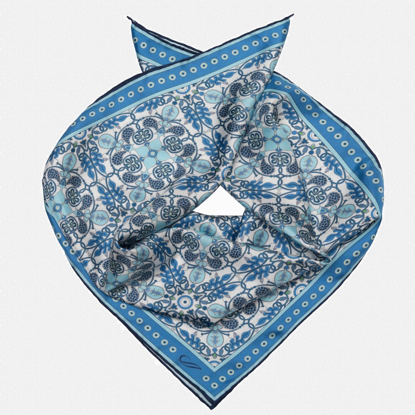 Barbaresco - Silk Neckerchief - Blue - Solstik