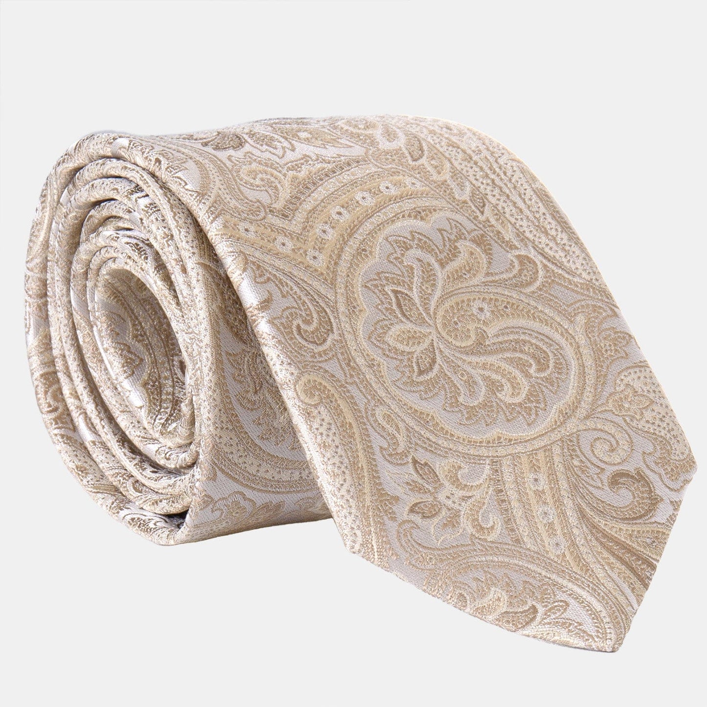 Montecarlo - Silk Jacquard Tie - Champagne - Solstik