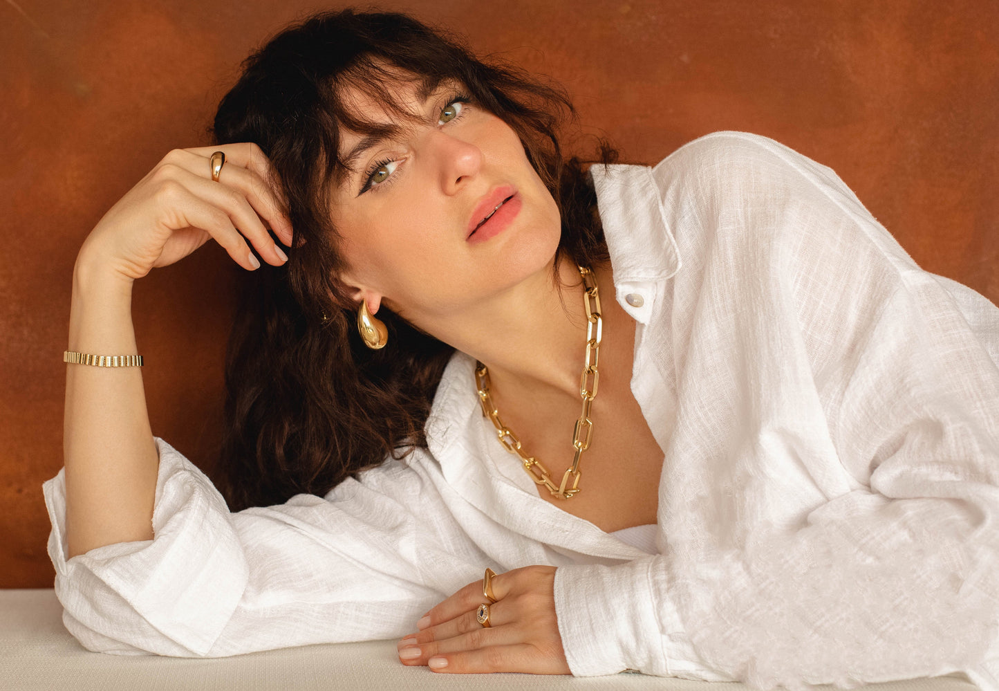 14K Solid Gold Drop Teardrop Earrings - Solstik