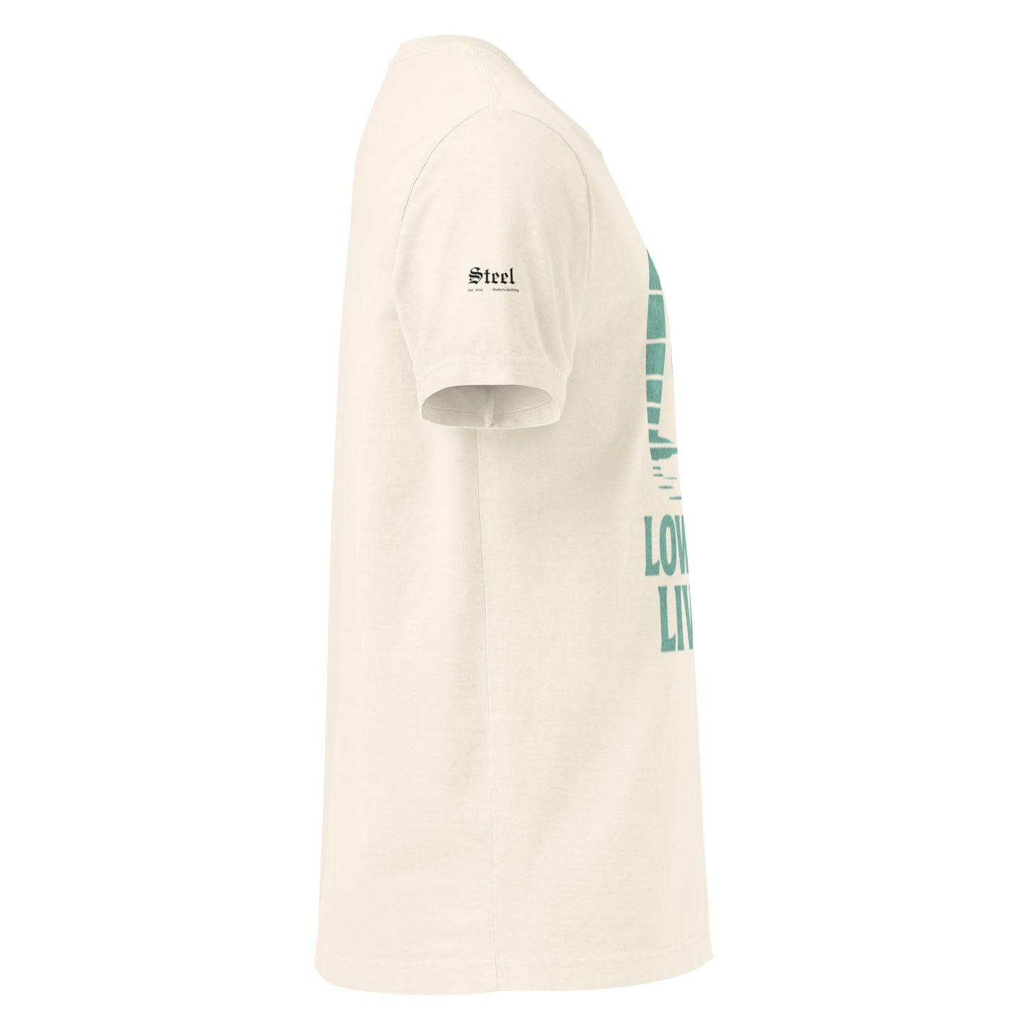 Solstik Beige Sailboat Print T-Shirt Luxury Soft Tee/ Steel - Solstik #