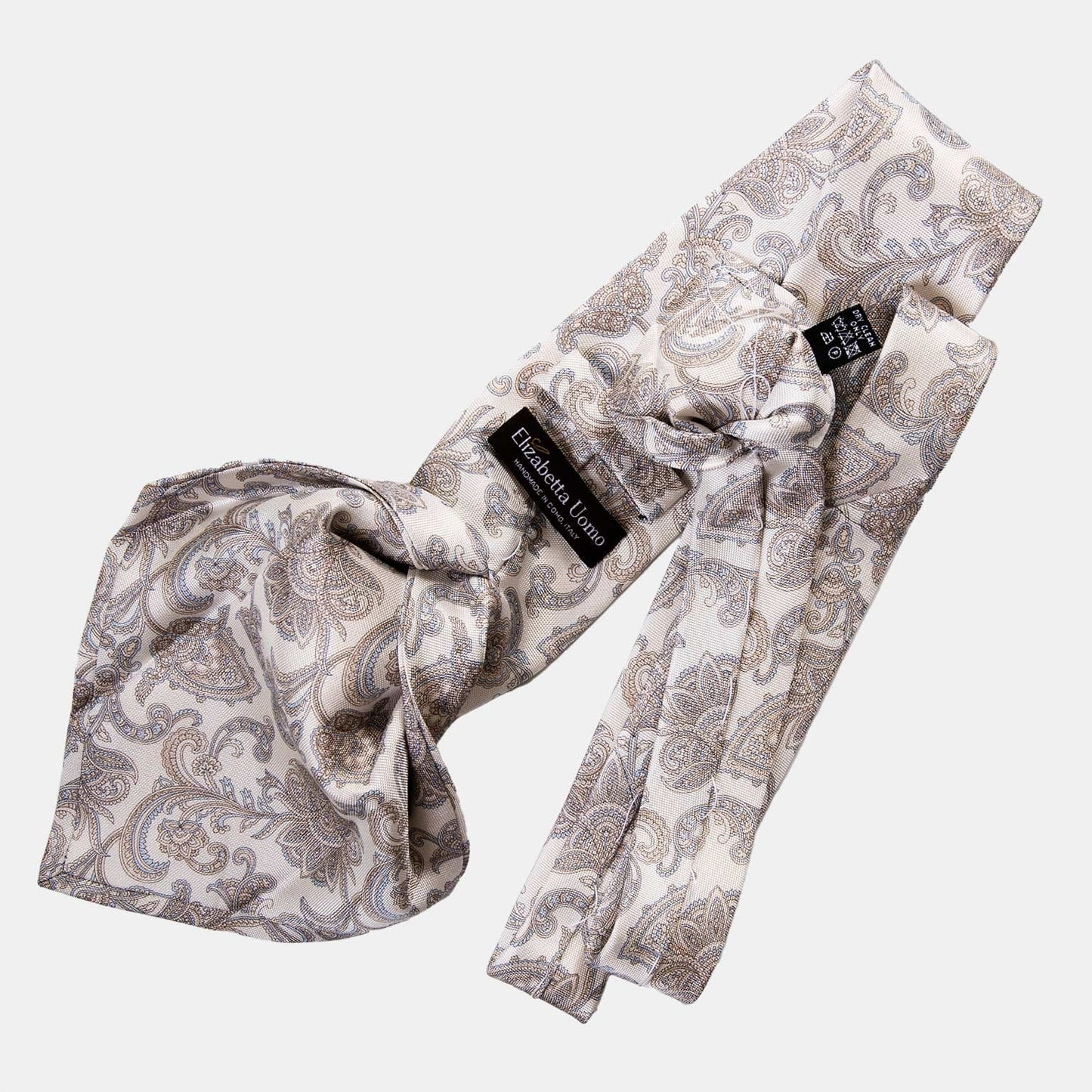 Novara - Printed Silk Tie - Ivory - Solstik