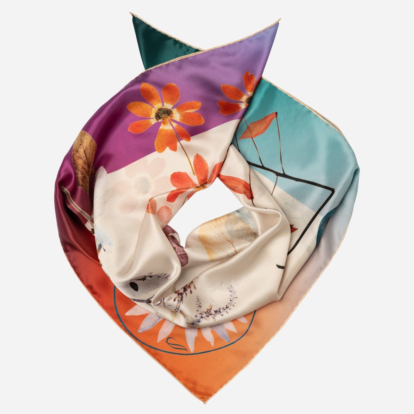Cristina - Silk Foulard - Champagne - Solstik