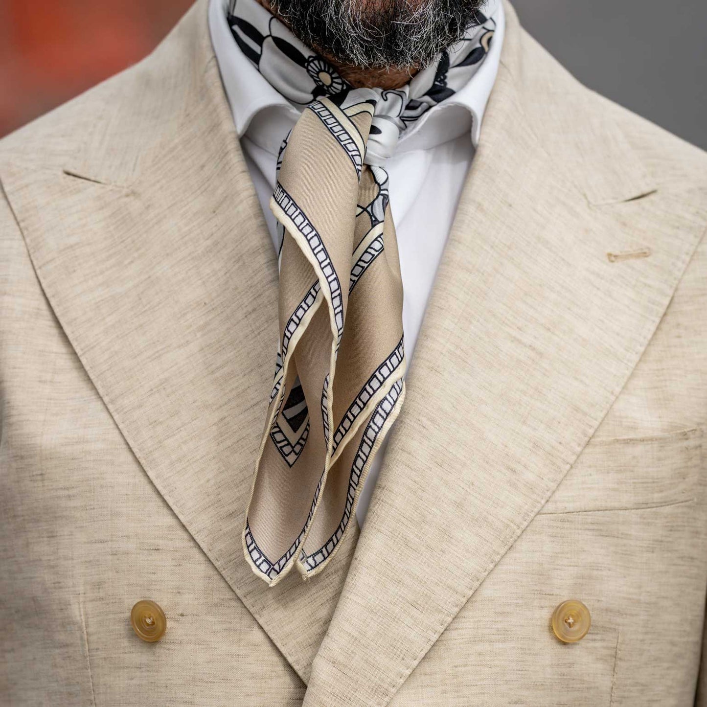 Lombardi - Silk Neckerchief - Sand - Solstik