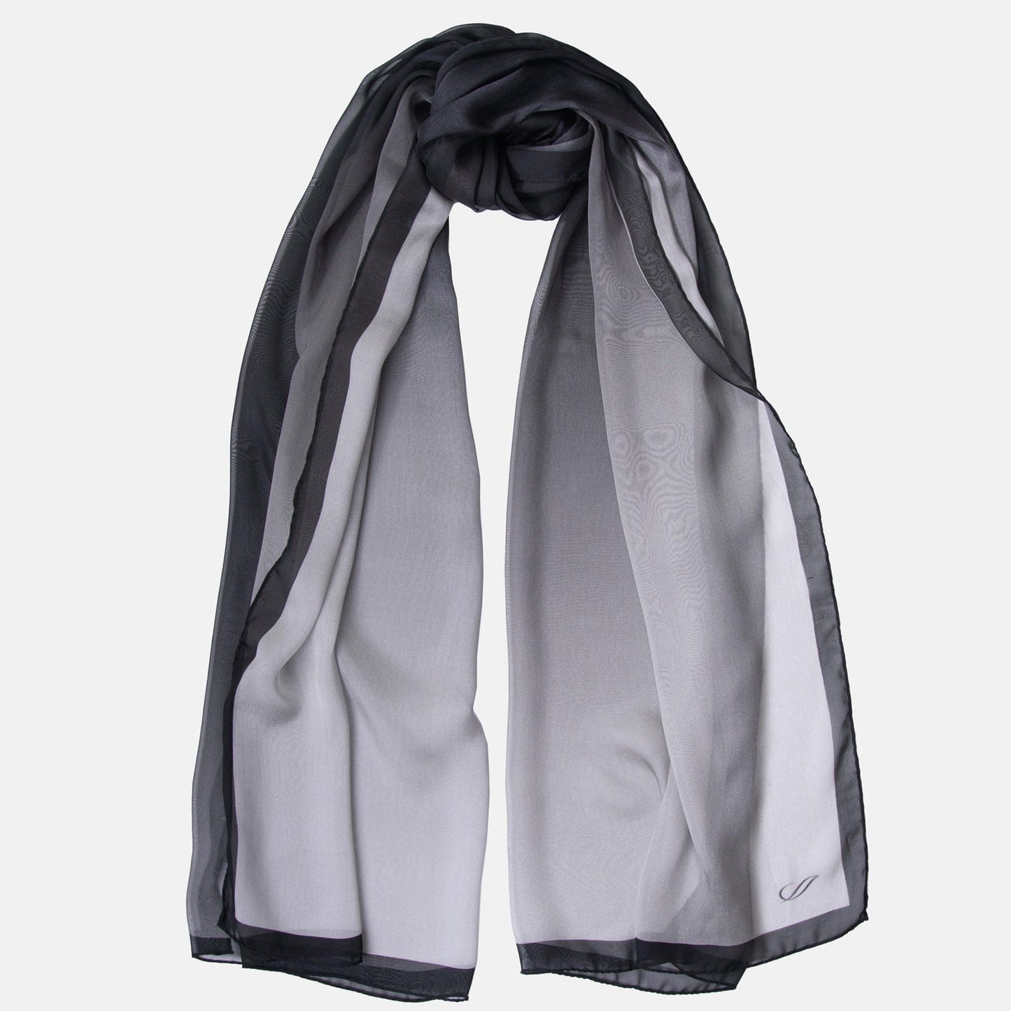 Sophia - Silk Scarf Shawl - Smoke - Solstik