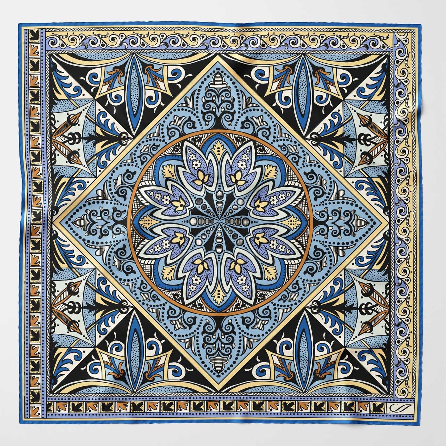 Capri - Silk Neckerchief - Azure - Solstik