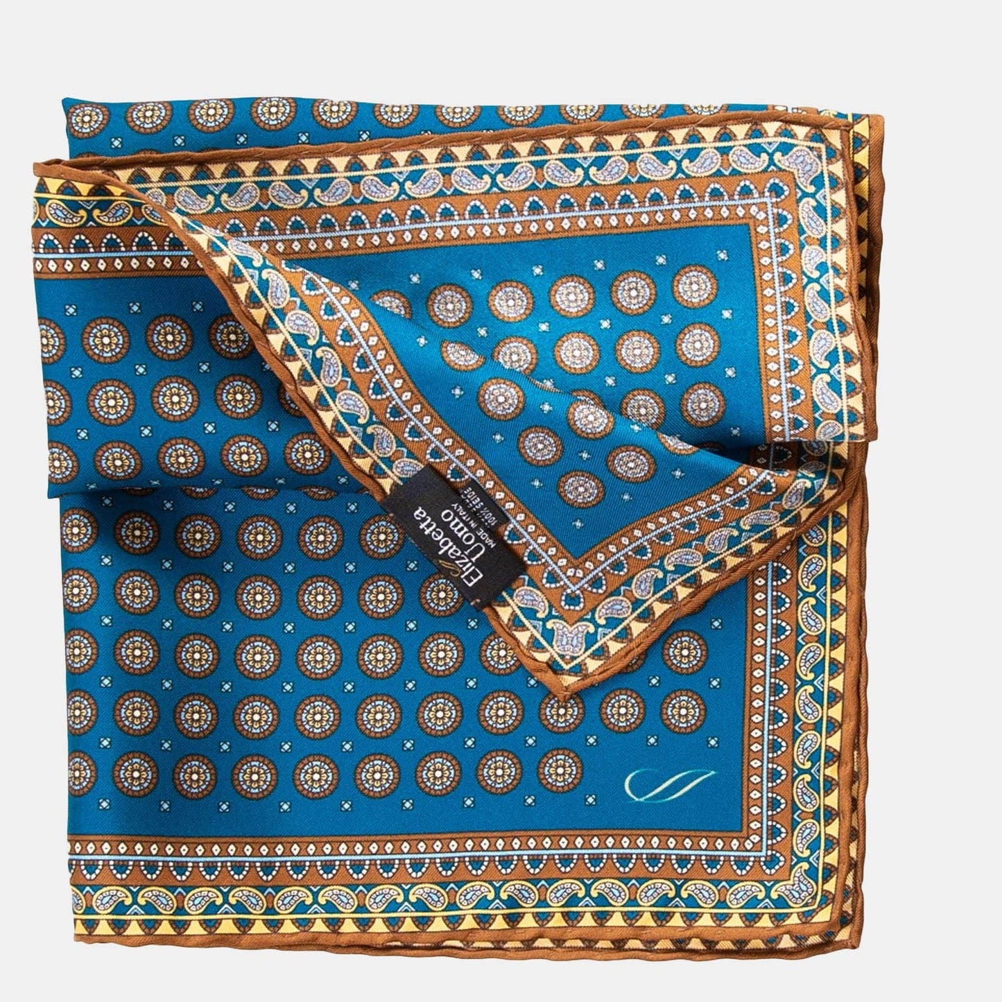 Imola - Silk Pocket Square - Prussian Blue - Solstik