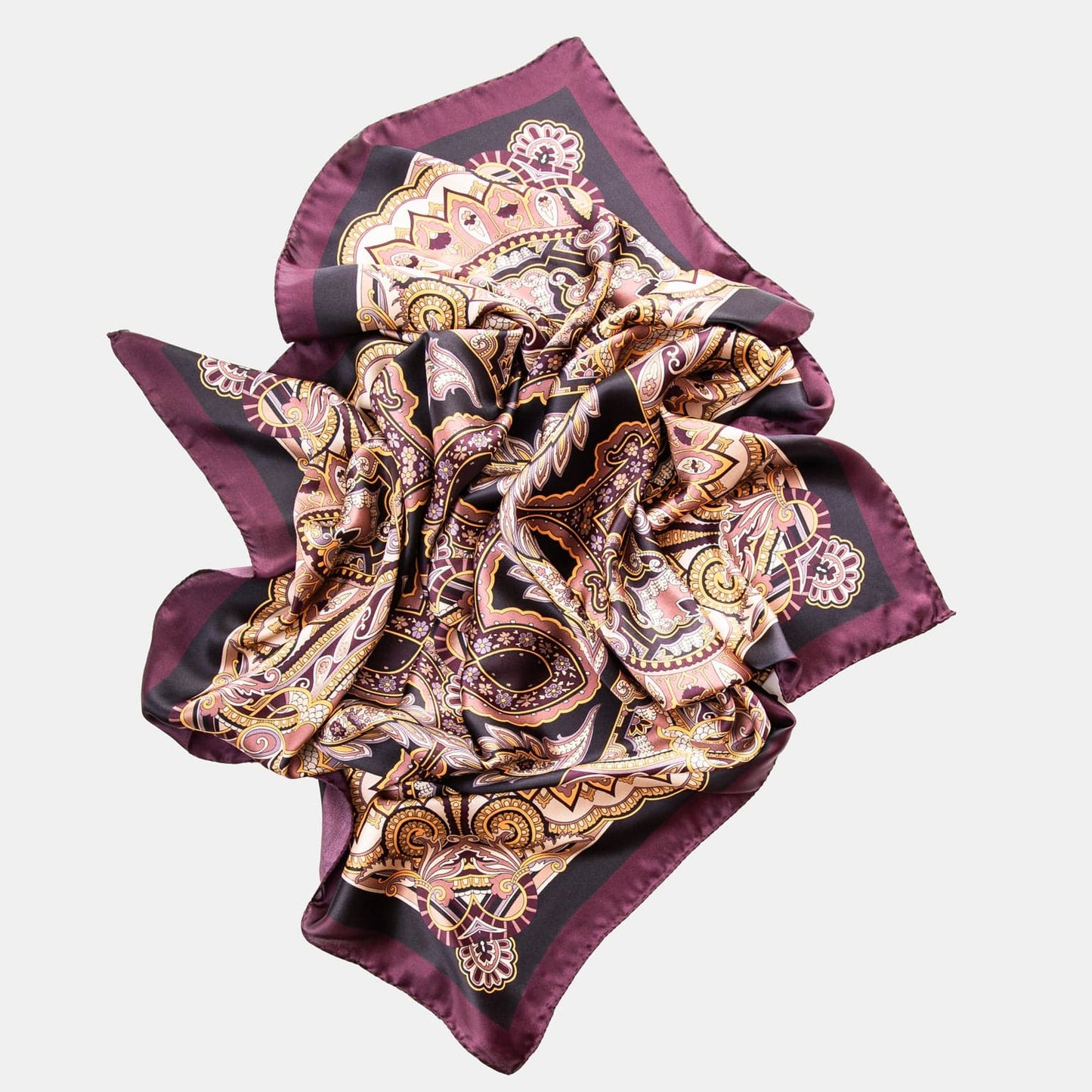 Malta - Silk Foulard - Plum - Solstik