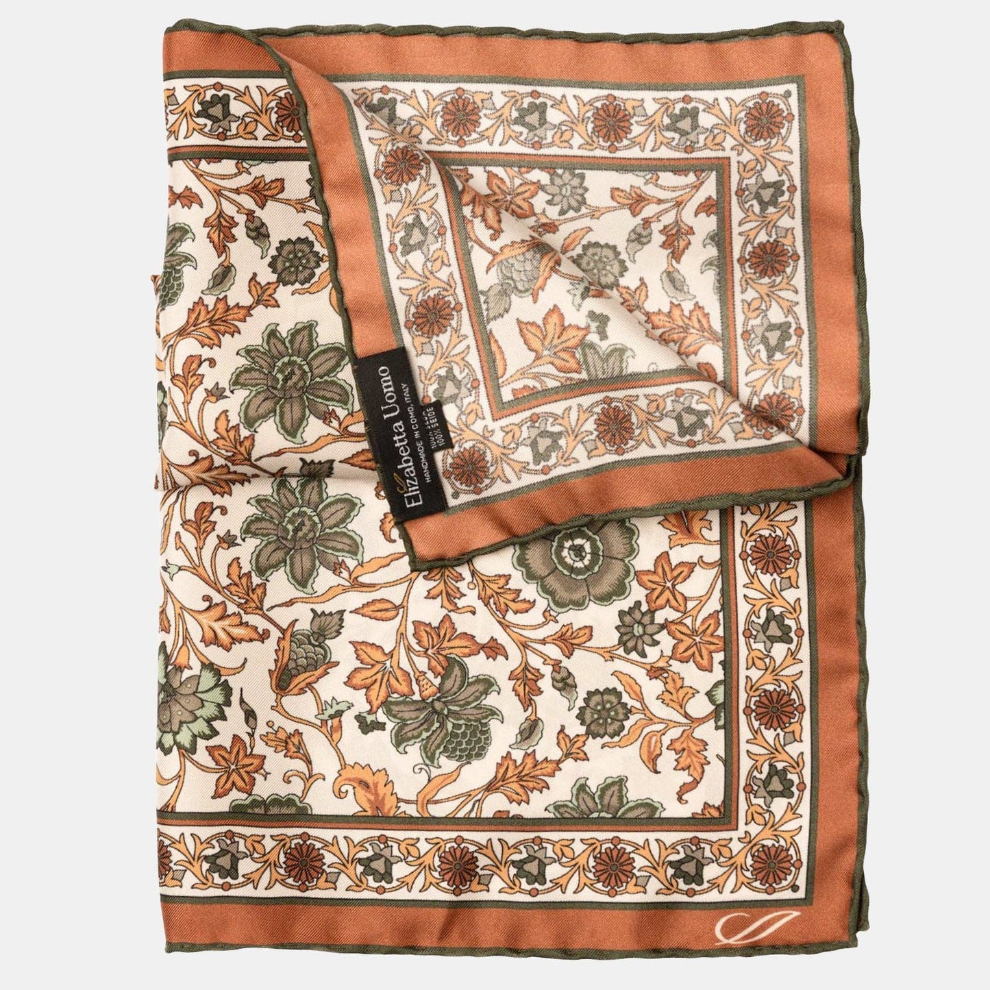 Ibiza - Silk Pocket Square - Terracotta - Solstik
