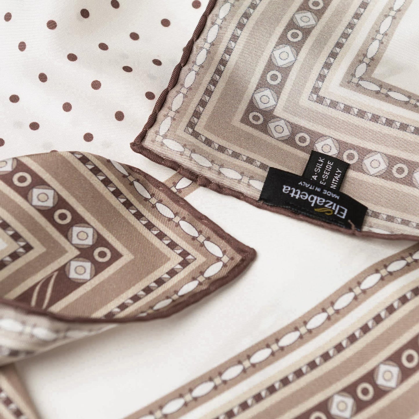 Pois - Silk Pocket Square - Sand - Solstik