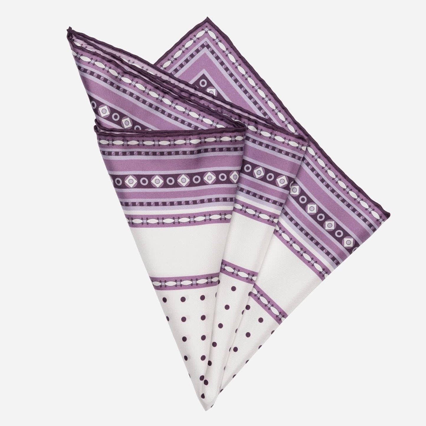 Pois - Silk Pocket Square - Lilac - Solstik