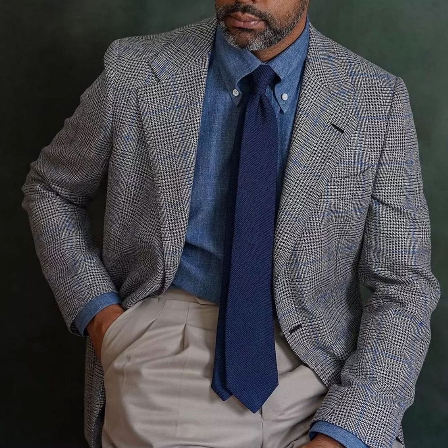 Marino - Navy Blue Silk Grenadine Tie - Solstik