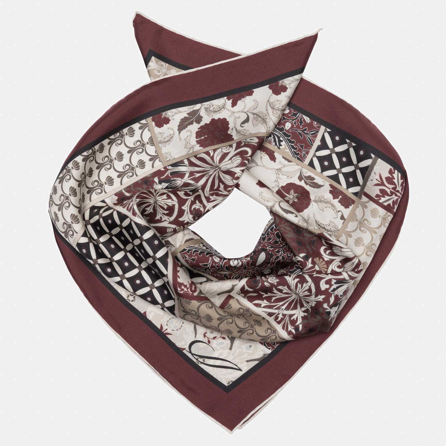Napoli - Silk Neckerchief - Maroon - Solstik