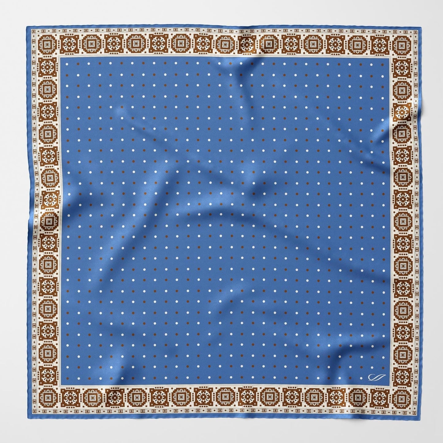 Bergamo - Silk Neckerchief - Blue - Solstik